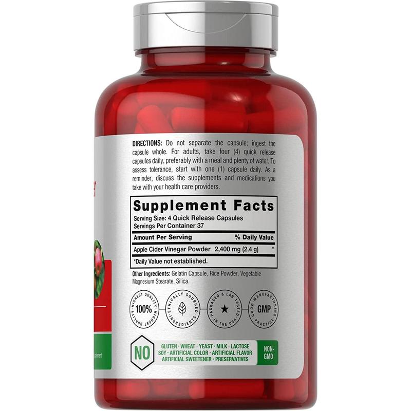 Apple Cider Vinegar 2400mg per serving | 150 Capsules